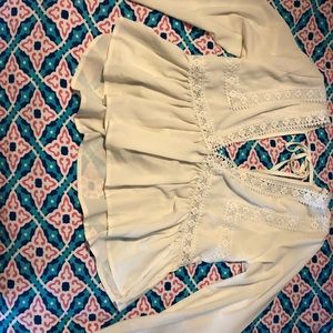 Bell sleeve tie crop top